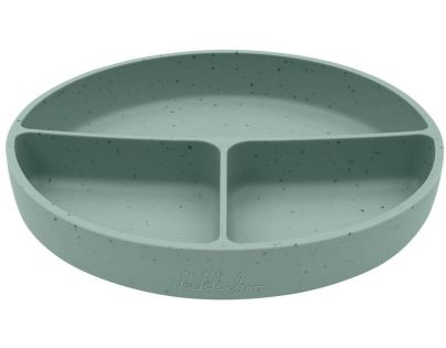 KikkaBoo Talíř dělený s přísavkou Platinum Silicone Sage