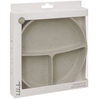 KikkaBoo Talíř dělený s přísavkou Platinum Silicone Sand 5