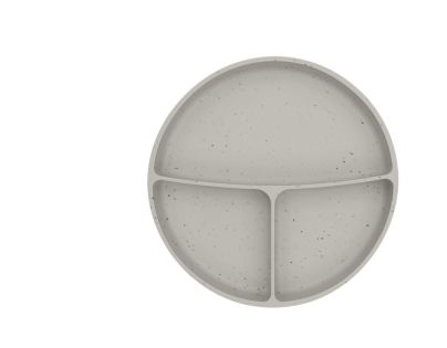 KikkaBoo Talíř dělený s přísavkou Platinum Silicone Sand