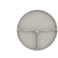 KikkaBoo Talíř dělený s přísavkou Platinum Silicone Sand 2
