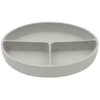 KikkaBoo Talíř dělený s přísavkou Platinum Silicone Sand