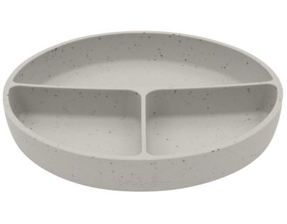 KikkaBoo Talíř dělený s přísavkou Platinum Silicone Sand