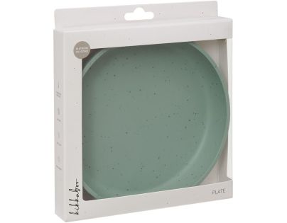 KikkaBoo Talíř Platinum Silicone Sage