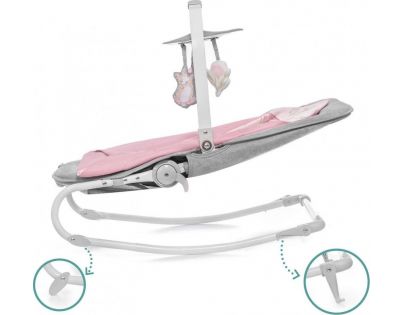 Kinderkraft 2020 Houpátko vibrující s melodií Felio Peony Rose do 18 kg