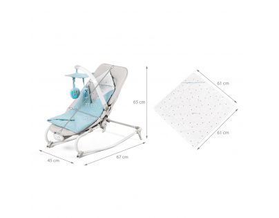 Kinderkraft Houpátko vibrující s melodií Felio Light Blue do 18 kg