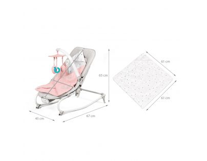 Kinderkraft Houpátko vibrující s melodií Felio Pink do 18 kg