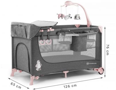 Kinderkraft Postýlka cestovní Joy s doplňky Pink