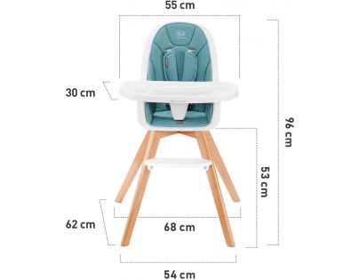 Kinderkraft Židlička jídelní 2 v 1 Tixi grey