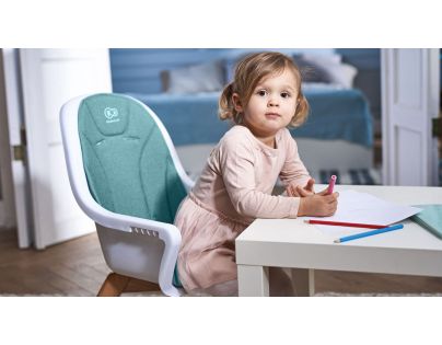Kinderkraft Židlička jídelní 2 v 1 Tixi turquoise