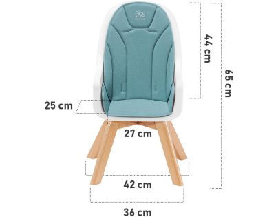 Kinderkraft Židlička jídelní 2 v 1 Tixi turquoise