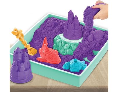 Kinetic Sand krabice tekutého písku s podložkou fialová