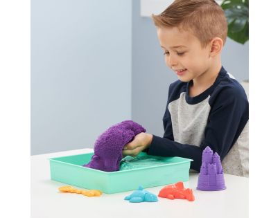 Kinetic Sand krabice tekutého písku s podložkou fialová