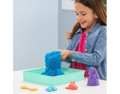 Kinetic Sand krabice tekutého písku s podložkou modrá