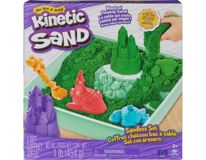 Kinetic Sand krabice tekutého písku s podložkou zelená