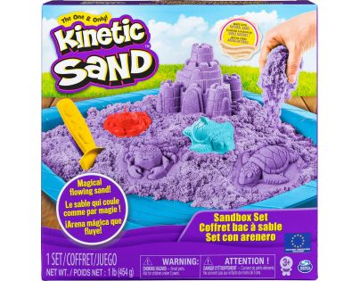 Kinetic Sand Písečný zámek s formičkami 454 g fialový