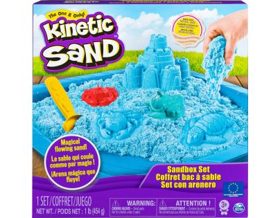 Kinetic Sand Písečný zámek s formičkami 454 g modrý
