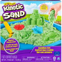 Kinetic Sand Písečný zámek s formičkami 454 g zelený
