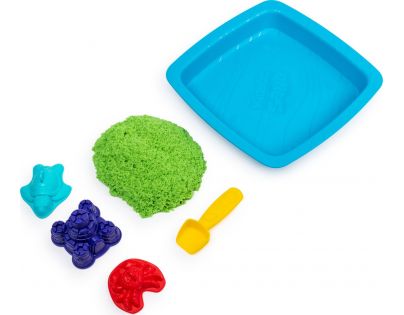 Kinetic Sand Písečný zámek s formičkami 454 g zelený