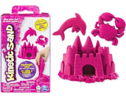 Kinetic Sand Základní krabice s pískem různých barev 227g Růžová