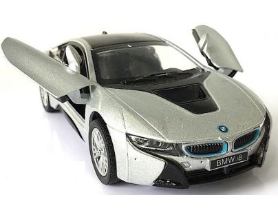 Kinsmart Auto BMW i8 - Stříbrná