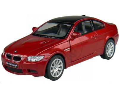 Kinsmart Auto BMW M3 Coupe na zpětné natažení 13cm - Červená