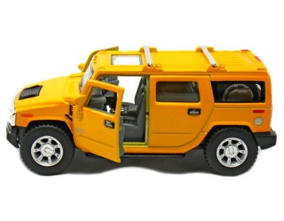 Kinsmart Auto Hummer H2 na zpětné natažení 12cm - Žlutá