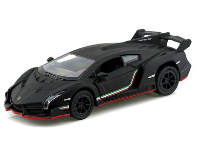 Kinsmart Auto Lamborghini na zpětné natažení 13 cm - Veneno černé 1:36