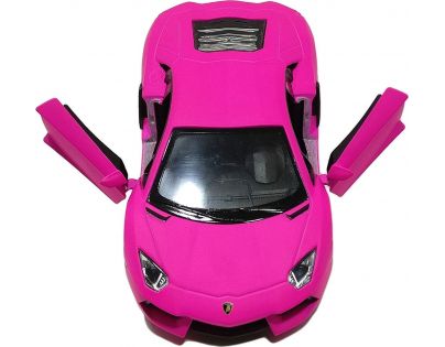 Kinsmart Auto Lamborghini na zpětné natažení 13 cm Aventador růžové 1:36
