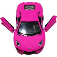 Kinsmart Auto Lamborghini na zpětné natažení 13 cm Aventador růžové 1:36 2