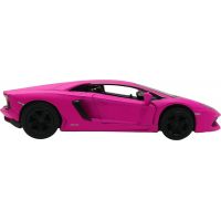 Kinsmart Auto Lamborghini na zpětné natažení 13 cm Aventador růžové 1:36 3