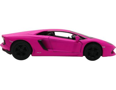 Kinsmart Auto Lamborghini na zpětné natažení 13 cm Aventador růžové 1:36