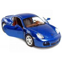 Kinsmart Auto Porsche Cayman S na zpětné natažení 13cm - Modrá 2