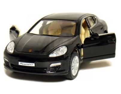 Kinsmart Auto Porsche Panamera S na zpětné natažení 12,5cm - Černá