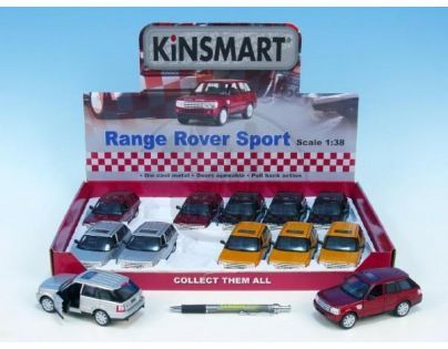 Kinsmart Auto Range Rover Sport kov 13cm na zpětné natažení