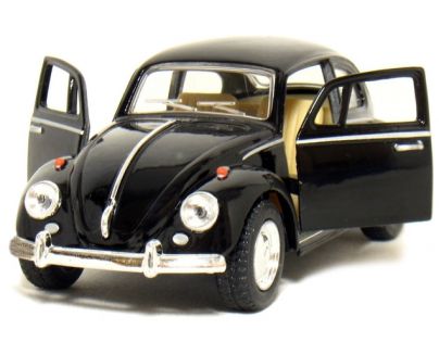 Kinsmart Auto Volkswagen Beetle na zpětné natažení - Černá