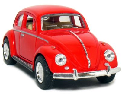 Kinsmart Auto Volkswagen Beetle na zpětné natažení - Červená