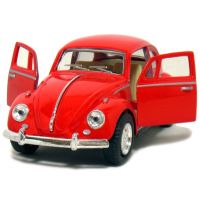 Kinsmart Auto Volkswagen Beetle na zpětné natažení - Červená 3
