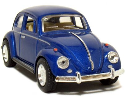 Kinsmart Auto Volkswagen Beetle na zpětné natažení - Modrá