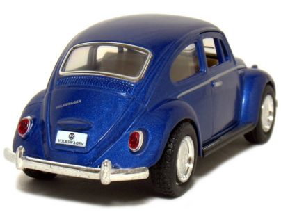 Kinsmart Auto Volkswagen Beetle na zpětné natažení - Modrá