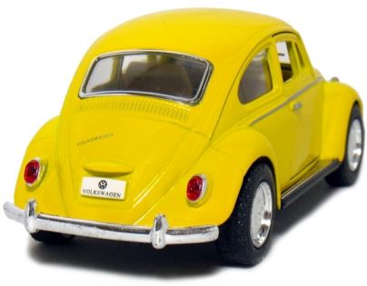 Kinsmart Auto Volkswagen Beetle na zpětné natažení - Žlutá