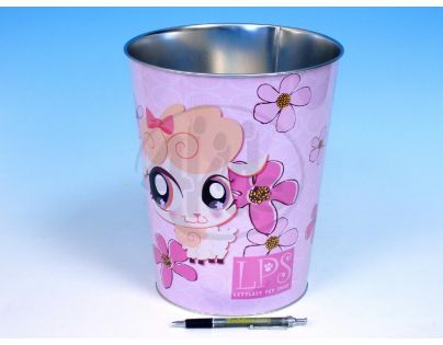 Koš na odpadky 27x23cm kov Littlest Pet Shop