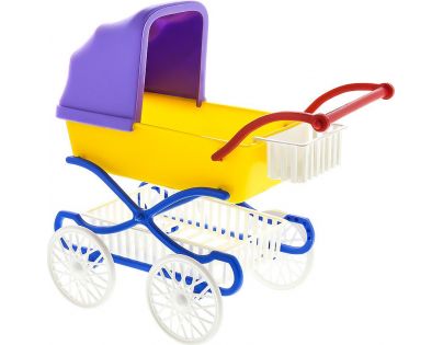 MikiFun Kočárek plastový hluboký malý pro mini panenky