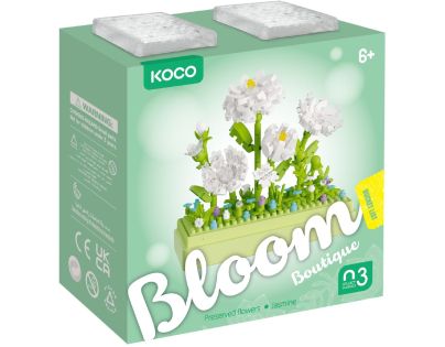 KOCO Stavebnice mini KOCO Jasmín plast 285ks v krabičce 11x12x5cm