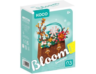 KOCO Stavebnice mini KOCO Květina v kabelce plast