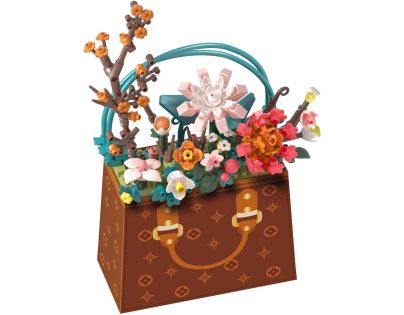 KOCO Stavebnice mini KOCO Květina v kabelce plast