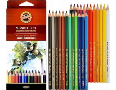 Koh-i-noor akvarelové pastelky MONDELUZ 24 ks v papírové krabičce