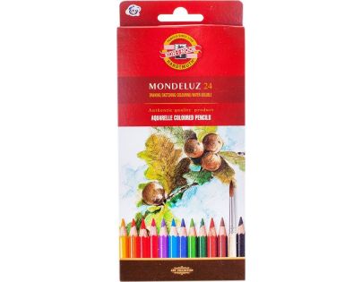 Koh-i-noor akvarelové pastelky MONDELUZ 24 ks v papírové krabičce