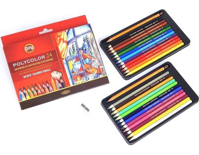 Koh-i-noor sada uměleckých pastelek POLYCOLOR 3834 24 ks