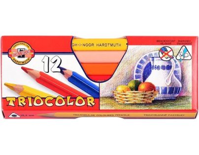 Koh-i-noor Sada trojbokých pastelek 12 ks 10,4 mm