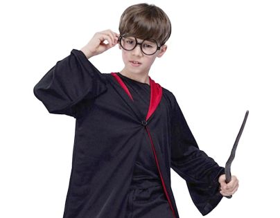 Kostým Čaroděj černo-červený 130-140 cm